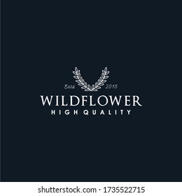 Plantilla de diseño de logotipo premium para flores