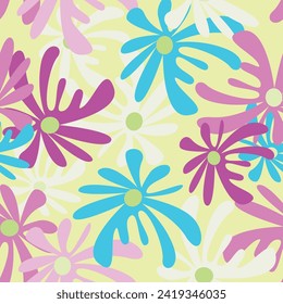 fondo de impresión de flores patrón transparente