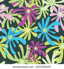 flower print background seamless pattern
