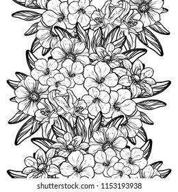 Flower print in bright colors. Elegance seamless pattern.