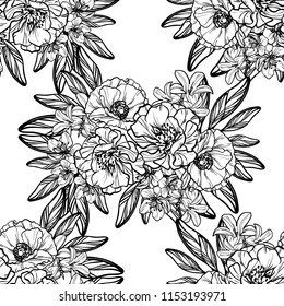 Flower print in bright colors. Elegance seamless pattern.