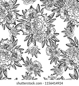 Flower print in bright colors. Elegance seamless pattern.