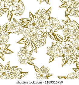 Flower print in bright colors. Elegance seamless pattern.