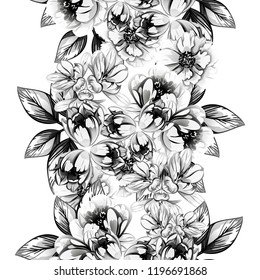 Flower print in bright colors. Elegance seamless pattern.