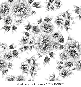 Flower print in bright colors. Elegance seamless pattern.