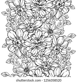 Flower print. Elegance seamless pattern.