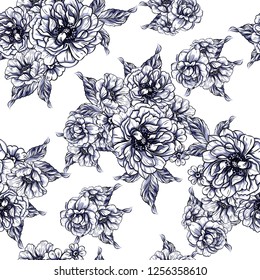 Flower print. Elegance seamless pattern.