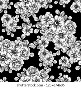 Flower print. Elegance seamless pattern.