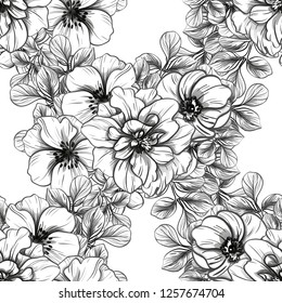 Flower print. Elegance seamless pattern.