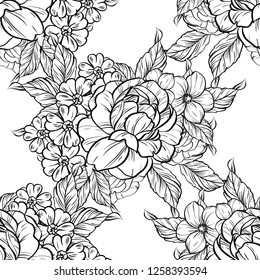 Flower print. Elegance seamless pattern.