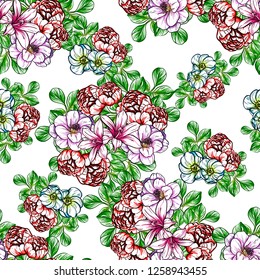 Flower print. Elegance seamless pattern.