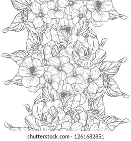 Flower print. Elegance seamless pattern.
