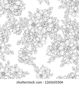Flower print. Elegance seamless pattern.