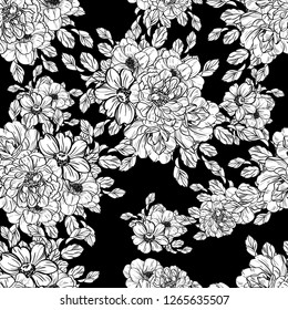 Flower print. Elegance seamless pattern.
