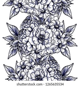 Flower print. Elegance seamless pattern.