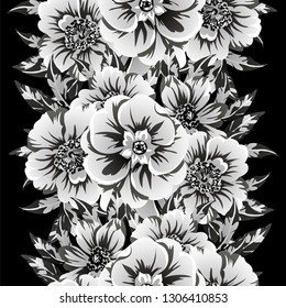 Flower print. Elegance seamless pattern.