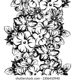 Flower print. Elegance seamless pattern.