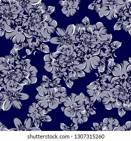 Flower print. Elegance seamless pattern.