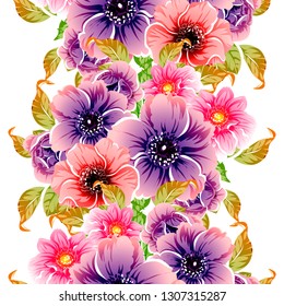 Flower print. Elegance seamless pattern.