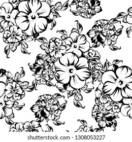 Flower print. Elegance seamless pattern.