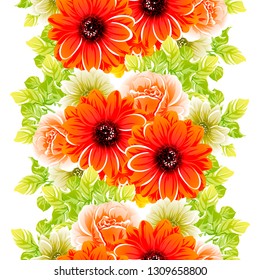 Flower print. Elegance seamless pattern.