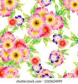 Flower print. Elegance seamless pattern.