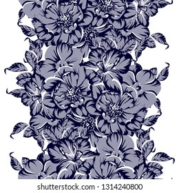 Flower print. Elegance seamless pattern.
