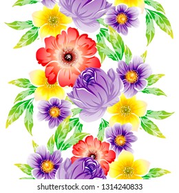 Flower print. Elegance seamless pattern.