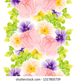 Flower print. Elegance seamless pattern.