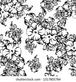 Flower print. Elegance seamless pattern.
