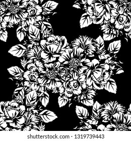 Flower print. Elegance seamless pattern.