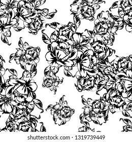 Flower print. Elegance seamless pattern.