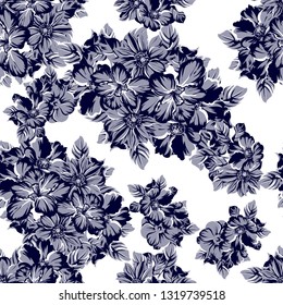 Flower print. Elegance seamless pattern.