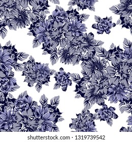 Flower print. Elegance seamless pattern.