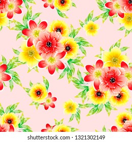 Flower print. Elegance seamless pattern.