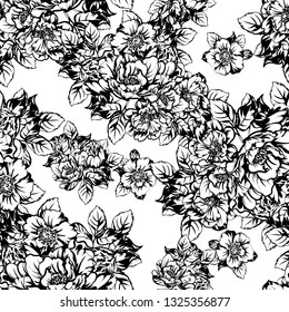 Flower print. Elegance seamless pattern.