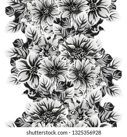 Flower print. Elegance seamless pattern.