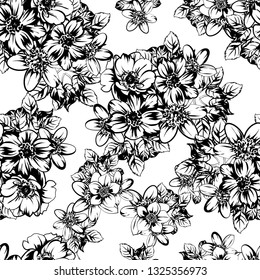 Flower print. Elegance seamless pattern.