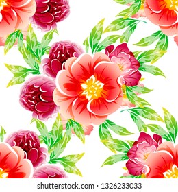 Flower print. Elegance seamless pattern.