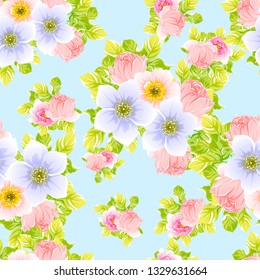 Flower print. Elegance seamless pattern.