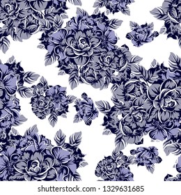 Flower print. Elegance seamless pattern.