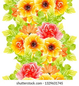 Flower print. Elegance seamless pattern.
