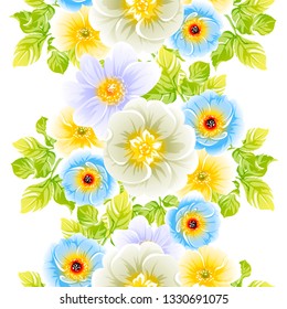 Flower print. Elegance seamless pattern.