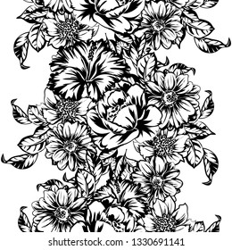 Flower print. Elegance seamless pattern.