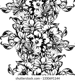 Flower print. Elegance seamless pattern.