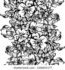 Flower print. Elegance seamless pattern.