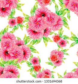 Flower print. Elegance seamless pattern.
