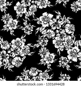 Flower print. Elegance seamless pattern.