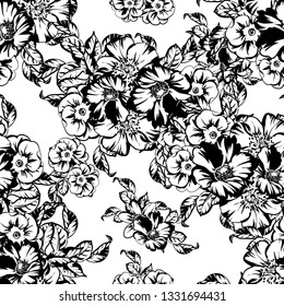 Flower print. Elegance seamless pattern.