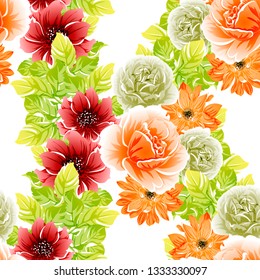 Flower print. Elegance seamless pattern.